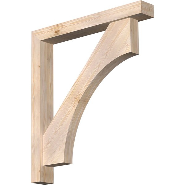 Ekena Millwork Westlake Block Smooth Bracket w/ Offset Brace, Douglas Fir, 5 1/2"W x 40"D x 44"H BKT0604X40X44WTL05SDF - main